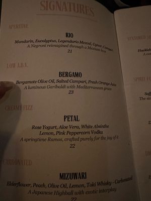 Menu photo 8 Bar Crenn San Francisco, CA