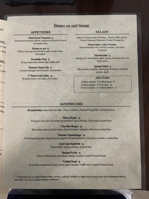 Menu photo 5 Bistro On 2nd Street Cheraw, SC Menu photo 5 Bistro On 2nd Street Cheraw, SC