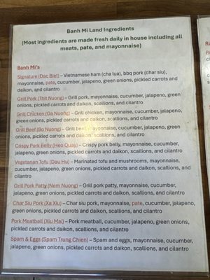 Menu photo 2 Banh Mi Land Lynnwood, WA