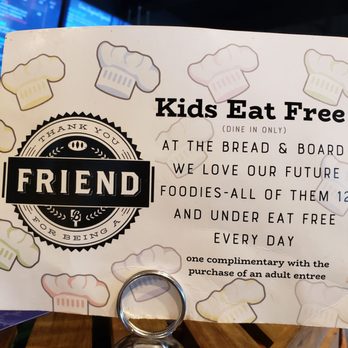 The Bread & Board - Kids Eat Free every day (valid for kids ages 12 or under) Dine In Only - Sandwiches Near Me - Jacksonville, Florida