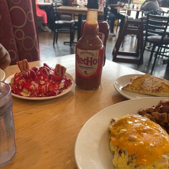 Stacked - Big BIG ASS bottle of franks red hot!! - Breakfast & Brunch Near Me - Oak Lawn, Illinois Stacked - Big BIG ASS bottle of franks red hot!! - Breakfast & Brunch Near Me - Oak Lawn, Illinois
