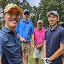 The Frog Golf Club - Selfie of our foursome on the 13th tee.