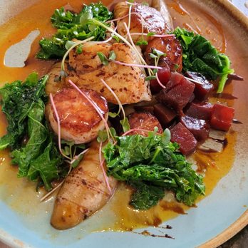 The Black Spruce - Halibut and scallop - Seafood Near Me - Norris Point, Newfoundland and Labrador