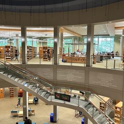 Rockville Memorial Library - Most books for adults are upstairs