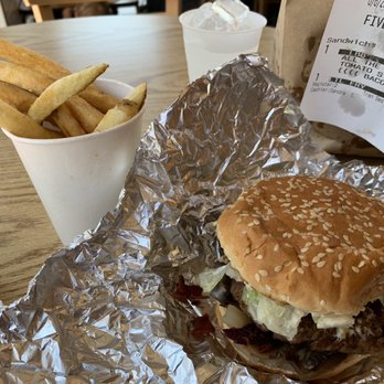 Five Guys - Little Bacon Burger "All the Way" Little Fries "5Guys Style " - Burgers Near Me - Petaluma, California Five Guys - Little Bacon Burger "All the Way" Little Fries "5Guys Style " - Burgers Near Me - Petaluma, California