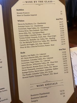 Menu photo 6 Spencer's for Steaks and Chops Seattle, WA