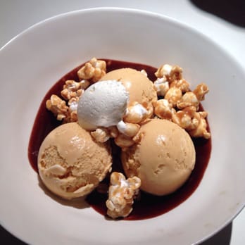 ABC Kitchen - Salted caramel icecream with chocolate fudge, peanuts and caramel popcorn - a must order! - Breakfast & Brunch Near Me - New York, New York