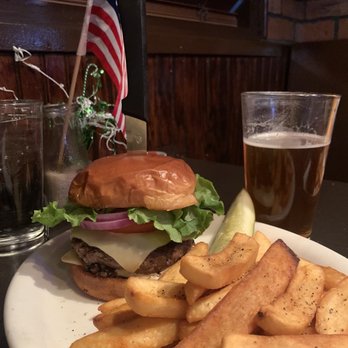 Shamrock's - Mushroom Swiss Burger with Steak Fries - Irish Near Me - Corona, California Shamrock's - Mushroom Swiss Burger with Steak Fries - Irish Near Me - Corona, California