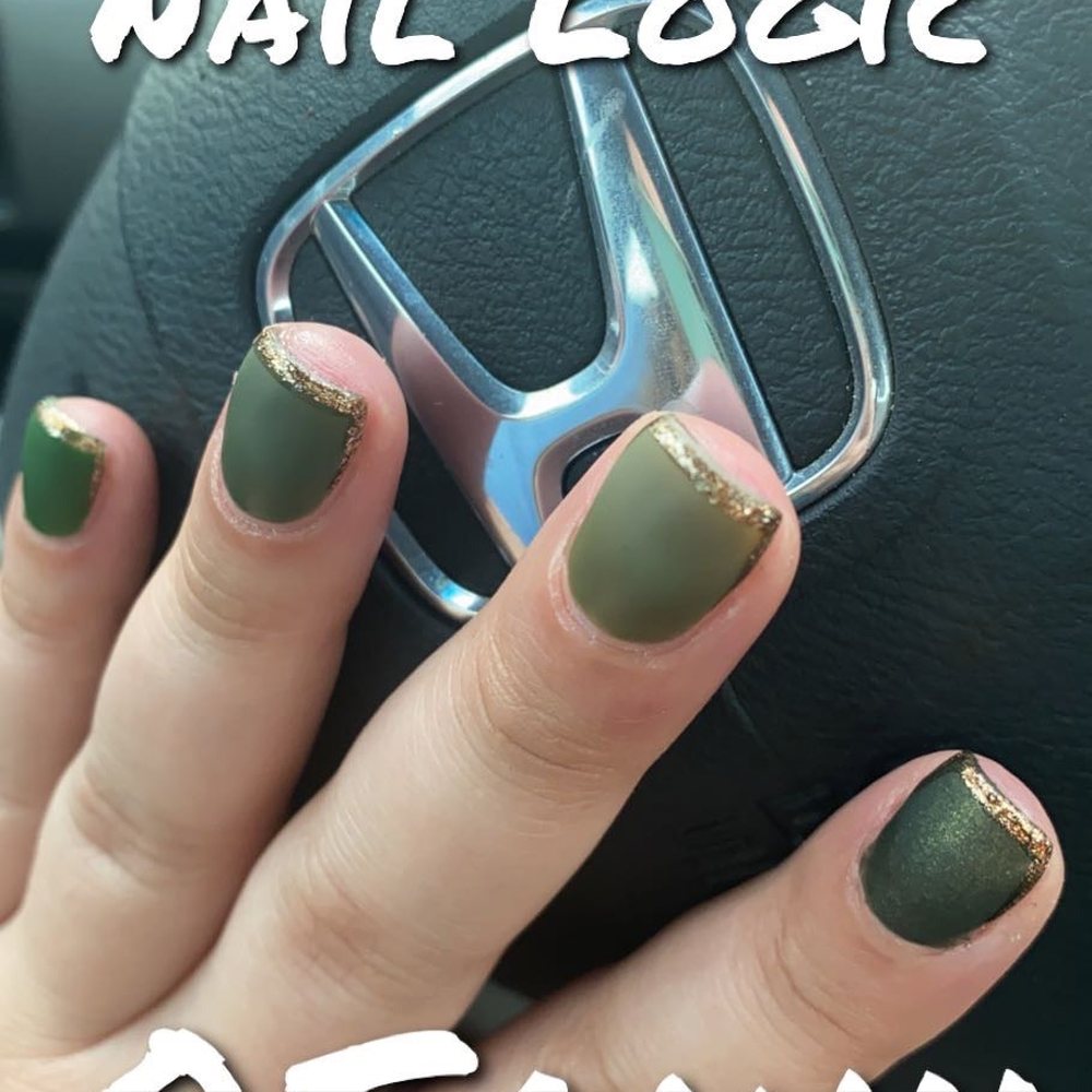 The Nail Logic - All the green and gold - Nail Salons Near Me - Gilbert, Arizona The Nail Logic - All the green and gold - Nail Salons Near Me - Gilbert, Arizona
