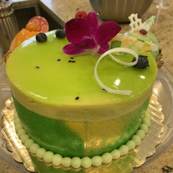 Lana's Dazzling Desserts - Passionfruit mousse cake, look at how beautiful this desert is - Desserts Near Me - Wheeling, Illinois