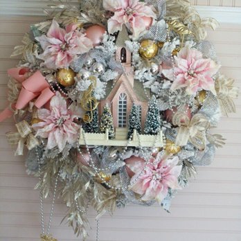 Magical Holiday Designs - pink christmas wreath - Holiday Decorating Services Near Me Magical Holiday Designs - pink christmas wreath - Holiday Decorating Services Near Me