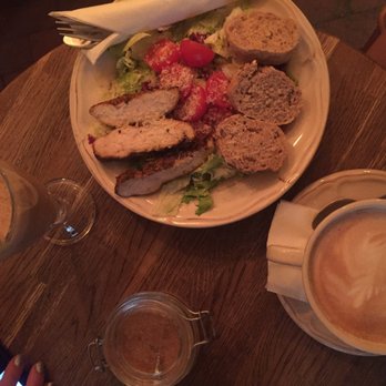 Cafe Magia - Chicken salad + (large) Cappuccino - Cafes Near Me - Kraków, Massachusetts