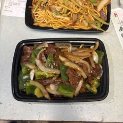 Pepper steak and onions