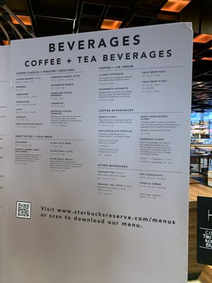 Menu photo 8 Starbucks Reserve New York, NY Menu photo 8 Starbucks Reserve New York, NY