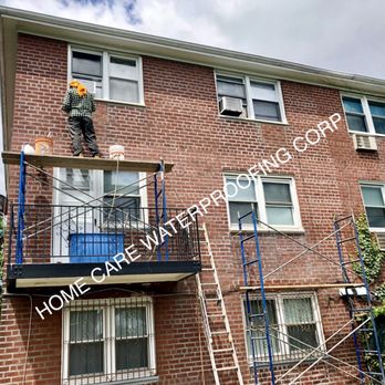 Home Care Waterproofing - Doing spot point with waterproof cement and doing windows caulking mold free. - Waterproofing Near Me - Brooklyn, New York Home Care Waterproofing - Doing spot point with waterproof cement and doing windows caulking mold free. - Waterproofing Near Me - Brooklyn, New York