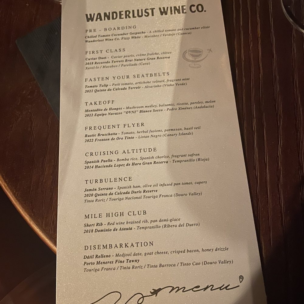 Pairing menu Pairing menu
