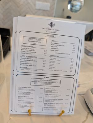 Menu photo 1 The Coffee Class Las Vegas, NV Menu photo 1 The Coffee Class Las Vegas, NV