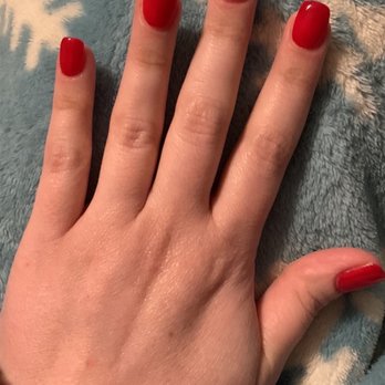 Garden Nails & Spa - OPI Big Apple Red gel polish manicure with tips - Nail Salons Near Me - Baton Rouge, Louisiana Garden Nails & Spa - OPI Big Apple Red gel polish manicure with tips - Nail Salons Near Me - Baton Rouge, Louisiana