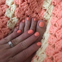 Golden Nail Spa - Beautiful mani pedi she took the time to match the color perfectly.
