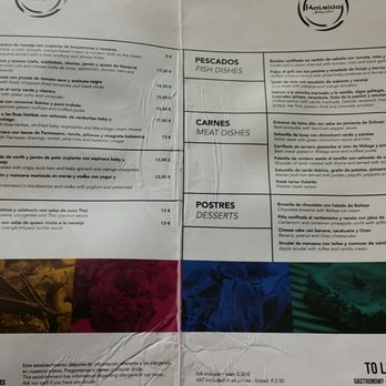 Kaleido - Menu - Spanish Near Me - Málaga, Massachusetts