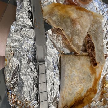 Burritos La Palma - Quesadilla with Burria and bean and cheese.  Not much. - Mexican Near Me - El Monte, California