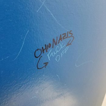 Amtrak - I've got no love for Nazis. You shouldn't either. It sucks seeing Nazi graffiti but it's nice to see people clapback at those fools. - Transportation Near Me - Toledo, Ohio Amtrak - I've got no love for Nazis. You shouldn't either. It sucks seeing Nazi graffiti but it's nice to see people clapback at those fools. - Transportation Near Me - Toledo, Ohio