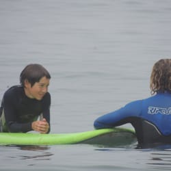 North Coast Surf School - Caleb dropping some wisdom between sets...
