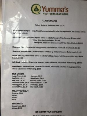 Menu photo 3 Yumma's Mediterranean Grill San Francisco, CA Menu photo 3 Yumma's Mediterranean Grill San Francisco, CA