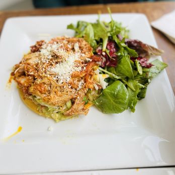 Lucho's - Tostada with Chicken Pibil - Breakfast & Brunch Near Me - San Francisco, California Lucho's - Tostada with Chicken Pibil - Breakfast & Brunch Near Me - San Francisco, California