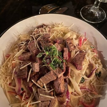 Prohibition - Artichoke Chicken Pasta with steak instead of chicken - Cocktail Bars Near Me - Murray, Utah Prohibition - Artichoke Chicken Pasta with steak instead of chicken - Cocktail Bars Near Me - Murray, Utah