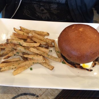Farmer's Table - Burger with truffle fries - New American Near Me - La Mesa, California