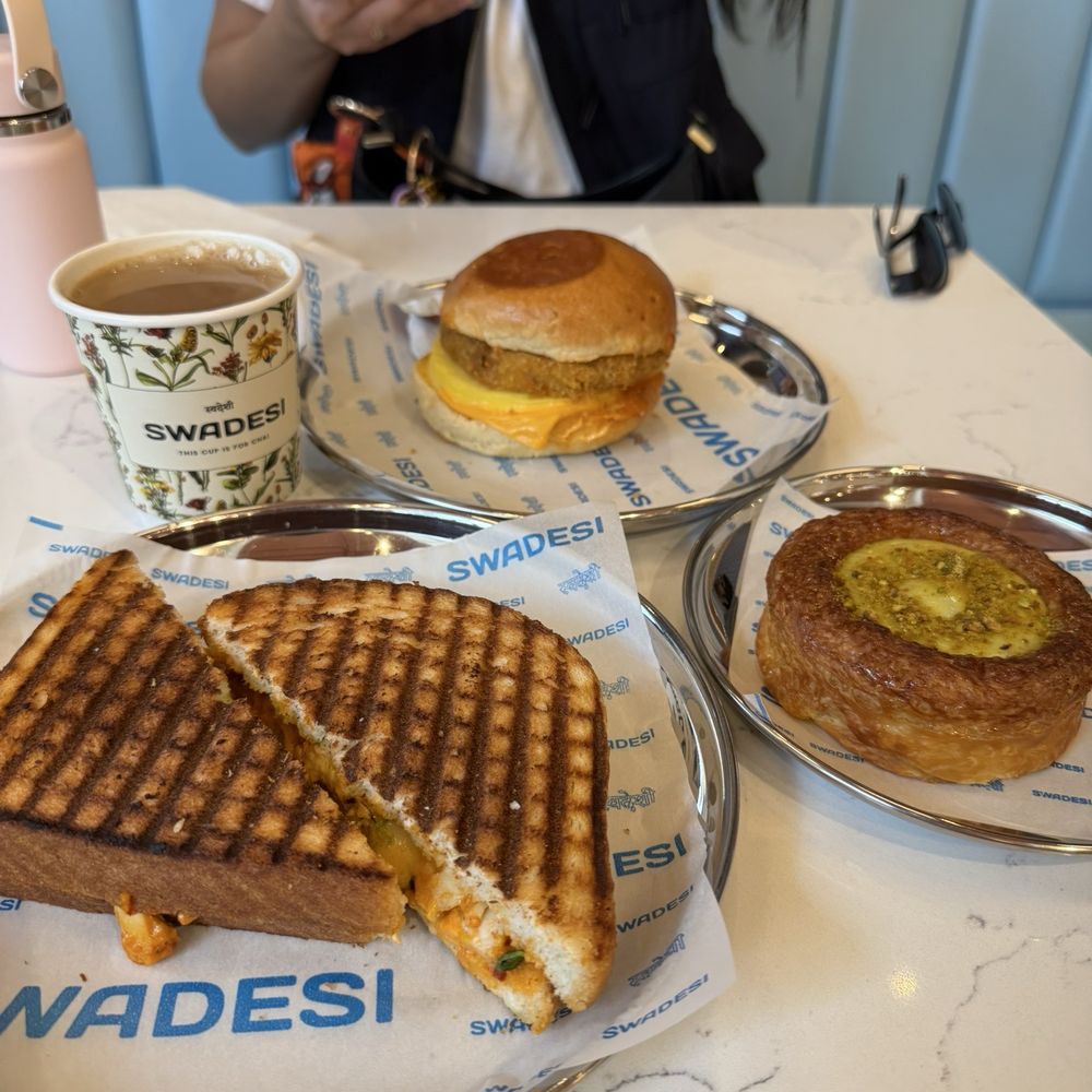 Swadesi Cafe - Swadesi Breakfast Sandwich, Chicken Tikka Toastie, Swadesi Chai - Bakeries Near Me - Chicago, Illinois Swadesi Cafe - Swadesi Breakfast Sandwich, Chicken Tikka Toastie, Swadesi Chai - Bakeries Near Me - Chicago, Illinois