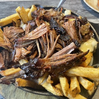 Smokin' Barrels BBQ - Brisket poutine. The fries alone were to die for! - American Near Me - Barrington, New Hampshire Smokin' Barrels BBQ - Brisket poutine. The fries alone were to die for! - American Near Me - Barrington, New Hampshire
