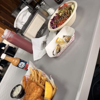Woadie's South East Seafood - Halibut Fish & Chips, oysters, salmon poke bowl - Seafood Near Me - Skagway, Alaska Woadie's South East Seafood - Halibut Fish & Chips, oysters, salmon poke bowl - Seafood Near Me - Skagway, Alaska