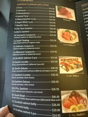 Menu photo 1 Nagoya Sushi House San Ramon, CA