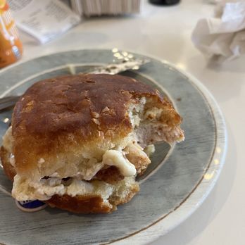 Parish Biscuit - Breakfast Chicken biscuits but it has an other name on the menu. I wasn't a fan. - Breakfast & Brunch Near Me - Lafayette, Louisiana Parish Biscuit - Breakfast Chicken biscuits but it has an other name on the menu. I wasn't a fan. - Breakfast & Brunch Near Me - Lafayette, Louisiana