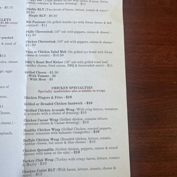 Eddy's Kitchen - New menu pg1 - Breakfast & Brunch Near Me - North Plainfield, New Jersey