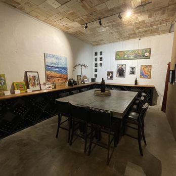 Fallbrook Winery - Private room can accommodate 15-20 people. Local artist's work hangs on the walls throughout the cave and is for sale. - Wine Tasting Room Near Me - Fallbrook, California Fallbrook Winery - Private room can accommodate 15-20 people. Local artist's work hangs on the walls throughout the cave and is for sale. - Wine Tasting Room Near Me - Fallbrook, California