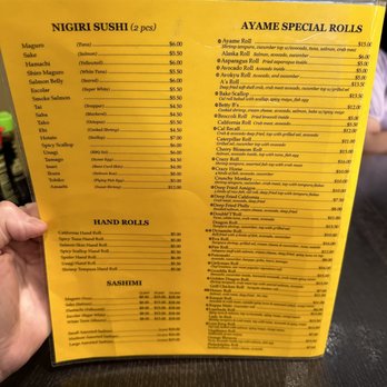 Ayame Sushi - Menu - Sushi Bars Near Me - Vacaville, California Ayame Sushi - Menu - Sushi Bars Near Me - Vacaville, California