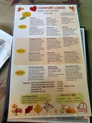 Menu photo 1 Lanna Thai Kitchen Beaverton, OR