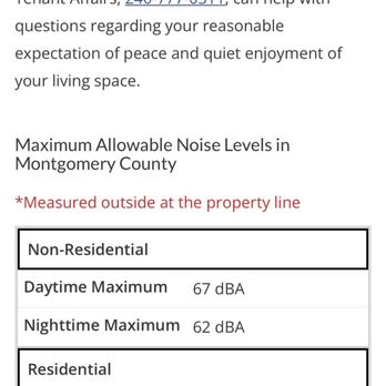 Potbelly - Montgomery County noise ordinance prohibits noises above 55 dba in residential areas. - Sandwiches Near Me - Rockville, Maryland