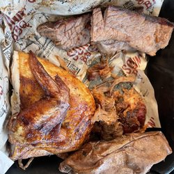 Sonny's BBQ - Deflated baked sweet potato, sliced brisket you could feed to the dogs and flavorless dry chicken.