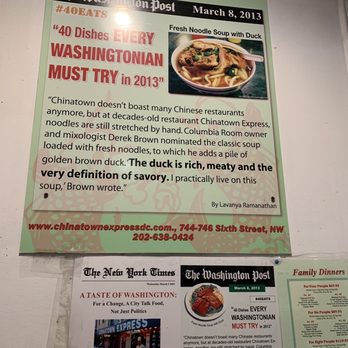 Chinatown Express - Kudos from 2013 - Cantonese Near Me - Washington, DC, District of Columbia