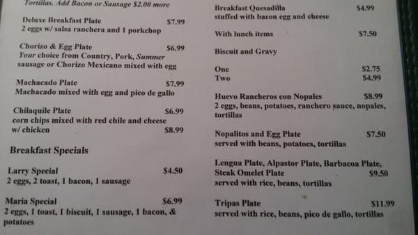 Menu photo 8 L & S Mexican Restaurant Luling, TX