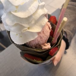The Crepe Escape And Creamery - Strawberry Matcha Crepe