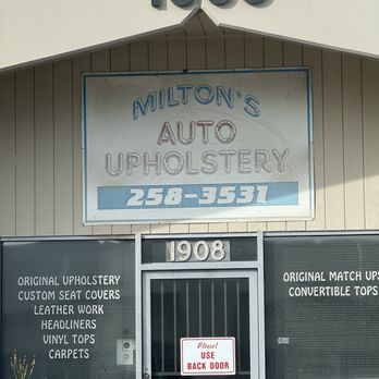 Milton's Auto Upholstery - Auto Detailing Near Me - Santa Ana, California