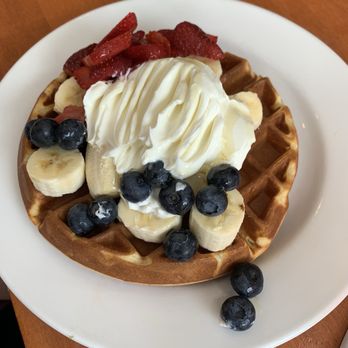 Eggsperience Cafe - *Berry Greek Yogurt Waffle - Breakfast & Brunch Near Me - Chicago, Illinois Eggsperience Cafe - *Berry Greek Yogurt Waffle - Breakfast & Brunch Near Me - Chicago, Illinois