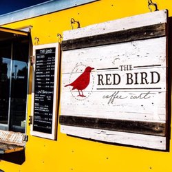 The Red Bird Coffee Cart - Outside signage