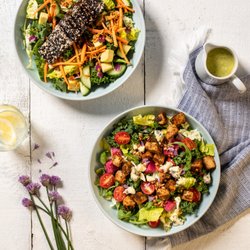 Mad Radish - Sesame Salmon and Garden Cobb salads