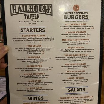 RailHouse Tavern - Menu. The Macaroni and Cheese burger, their most popular, was accidentally omitted from the menu, but they still have it! - Burgers Near Me - Cordele, Georgia